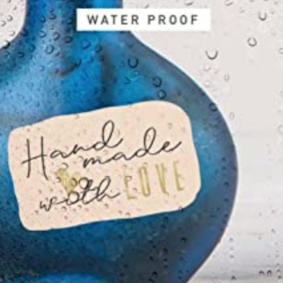 50 HANDMADE WITH LOVE Business Stickers Special Cut 1.75" x 2.75" - Picture 2 of 10